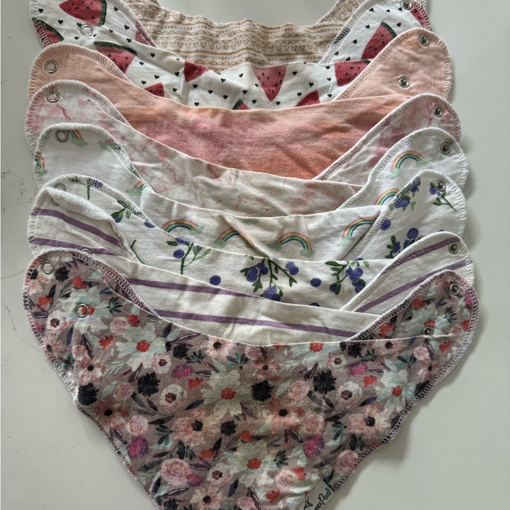 Colorful Patterned Kids Bandana Bib Set